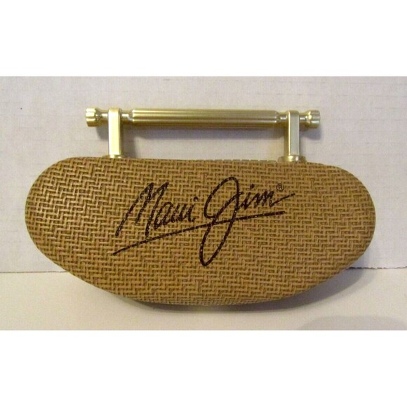 Maui Jim Brown Sunglasses Case Upcycled Purse Evening Bag Top Handle Clutch - Picture 2 of 6